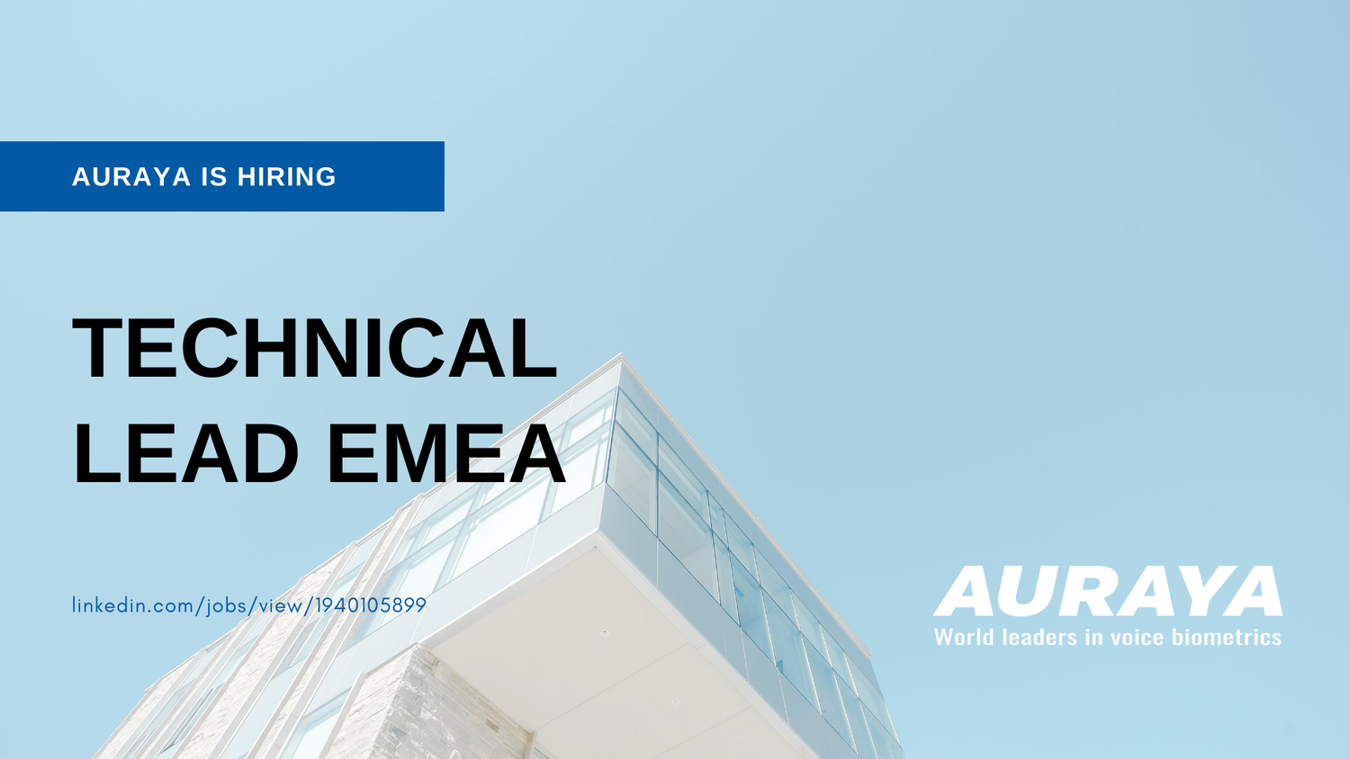 Auraya Hiring Technical Lead EMEA